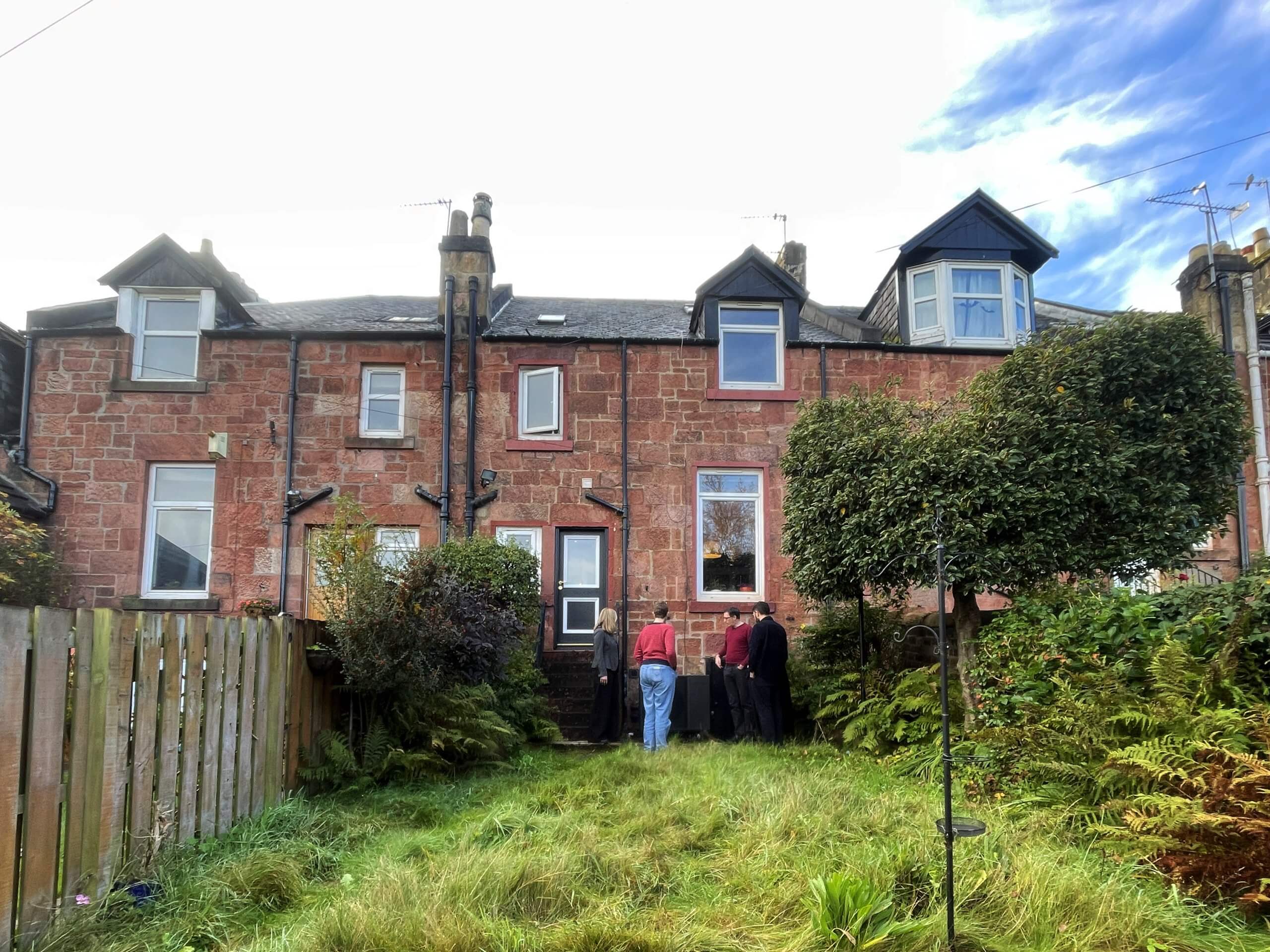 Paul Sweeney MSP inspecting radiator